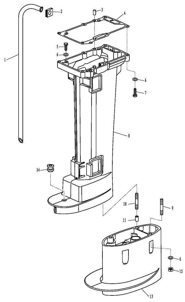 КОРПУС ПРИВОДА (ДЕЙВУД)/UPPER CASING