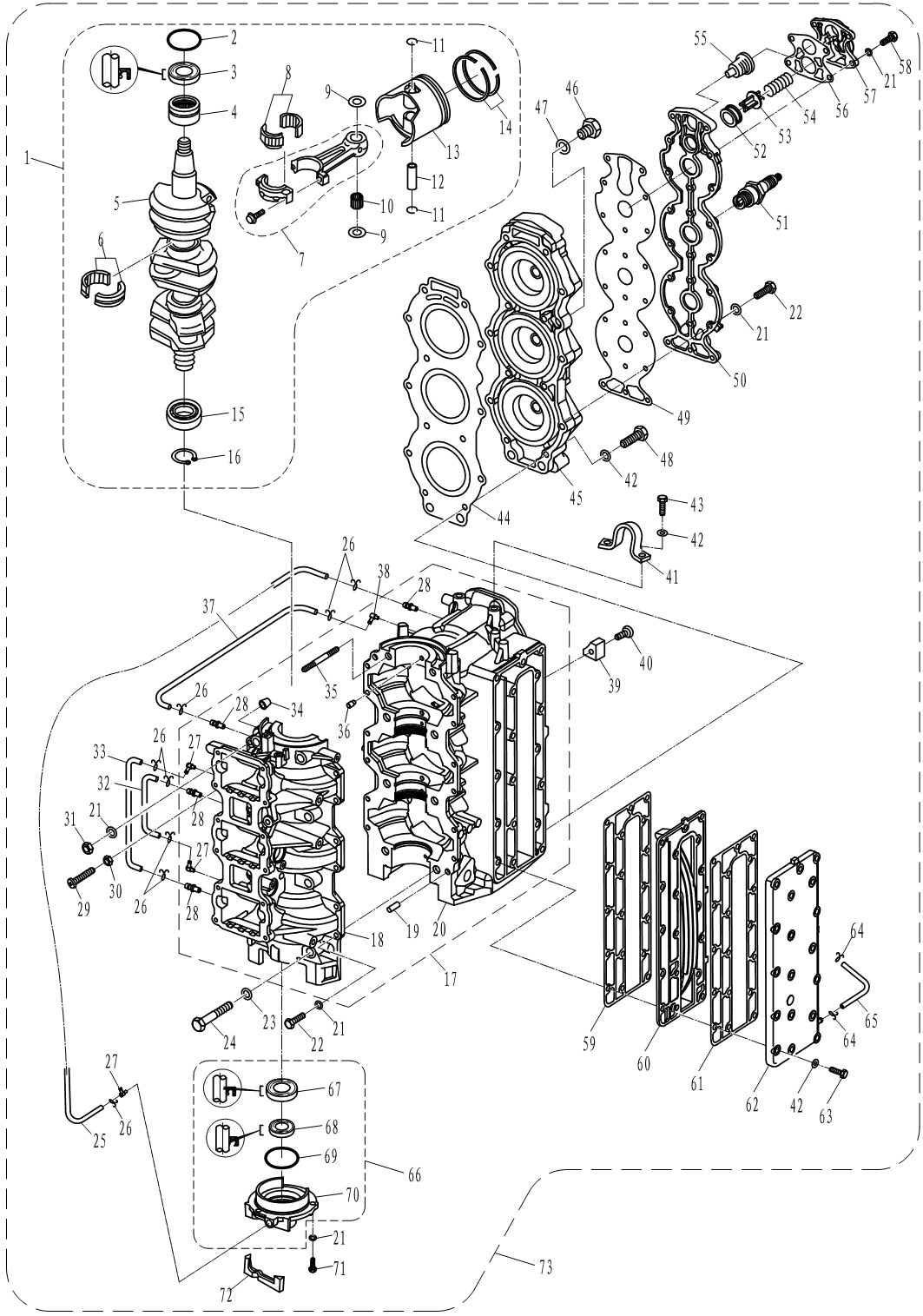 РЕМОНТНЫЙ КОМПЛЕКТ ДВИГАТЕЛЯ/ENGINE ASSY(REPAIR KIT)